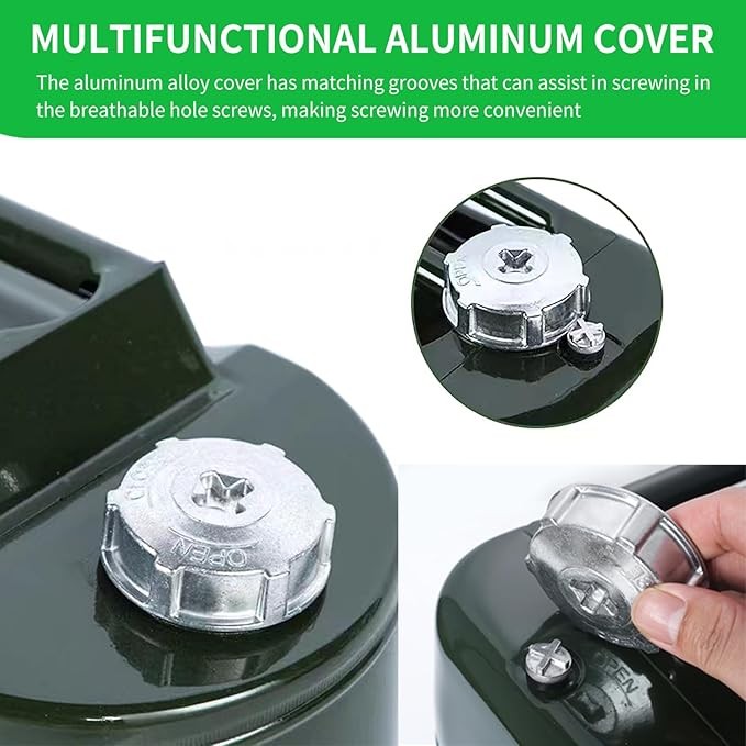 2PCS Jerry Can 5 Gallon 20L Can Metal Tank Emergency Backup Off-road