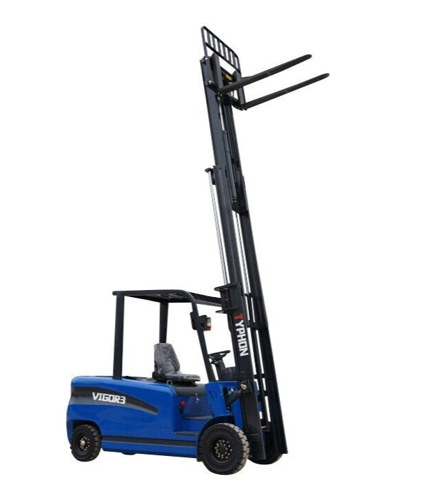 New 3 Ton Rated Capacity TYPHON Electric Forklift Lifter w Side Shift, 3 Stage