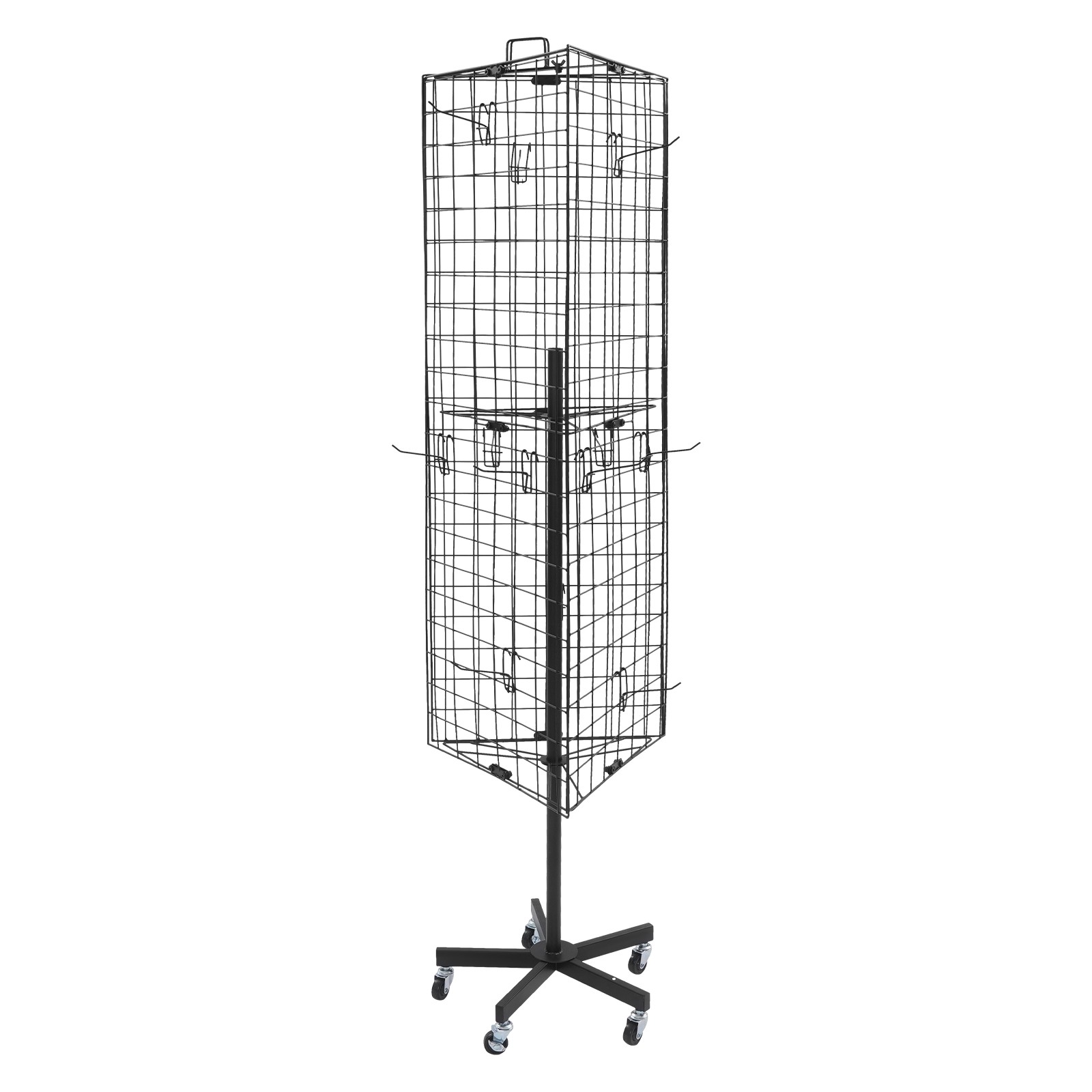Triangular Grid Panel Display Stand Floor Standing Gridwall Display Stand