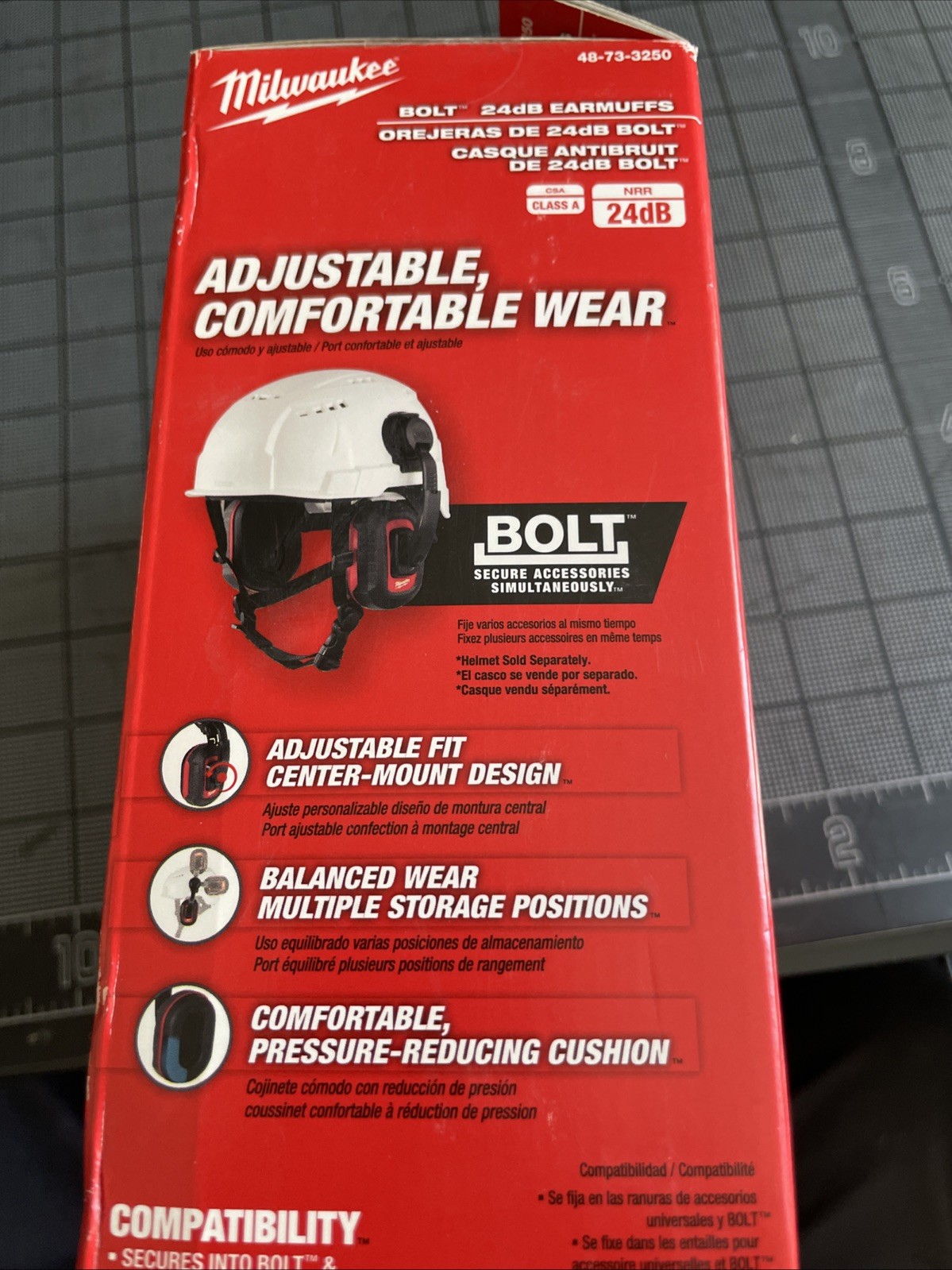 Milwaukee BOLT 24dB EarMuffs – 24dB NRR – Class A – 48-73-3250 (Brand New)