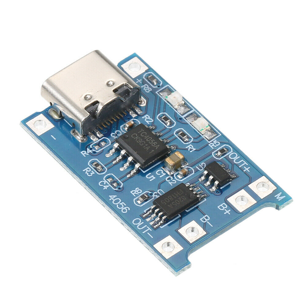 10pcs TP4056 5V 1A USB Type-C USB-C Lithium Battery Charging & Protection Board