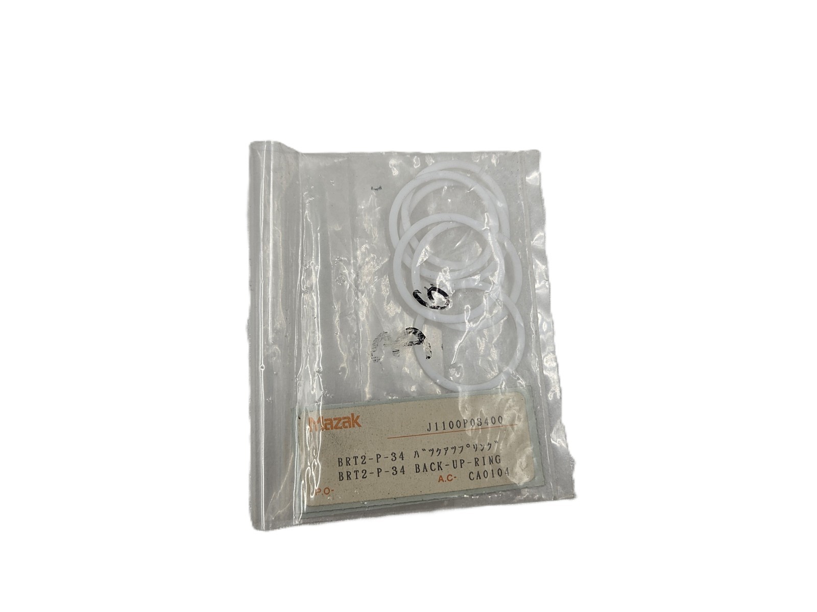 MAZAK J1100P03400 BRT2-P-34 BACK-UP-RING A.C- CA0104 [FAST SHIPPING]