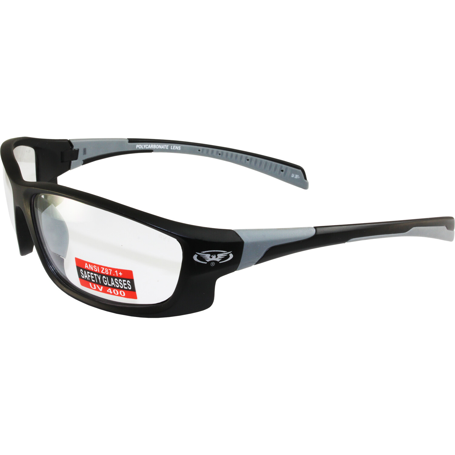 Hercules 5 Safety Glasses Z87.1 CLEAR SHATTERPROOF POLYCARBONATE LENS