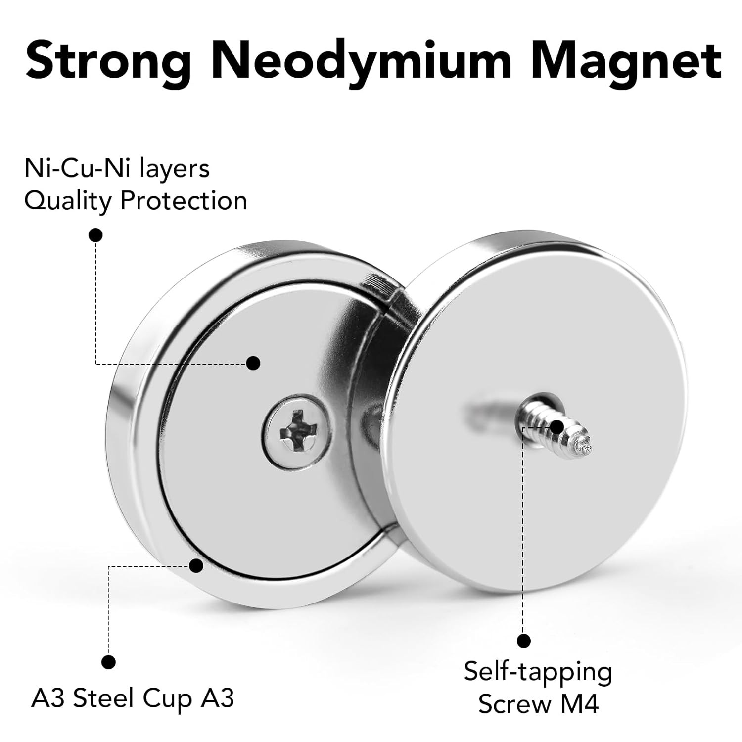 LOVIMAG Strong Magnets,150lb+ Waterproof Super 150lbx10p, Silver