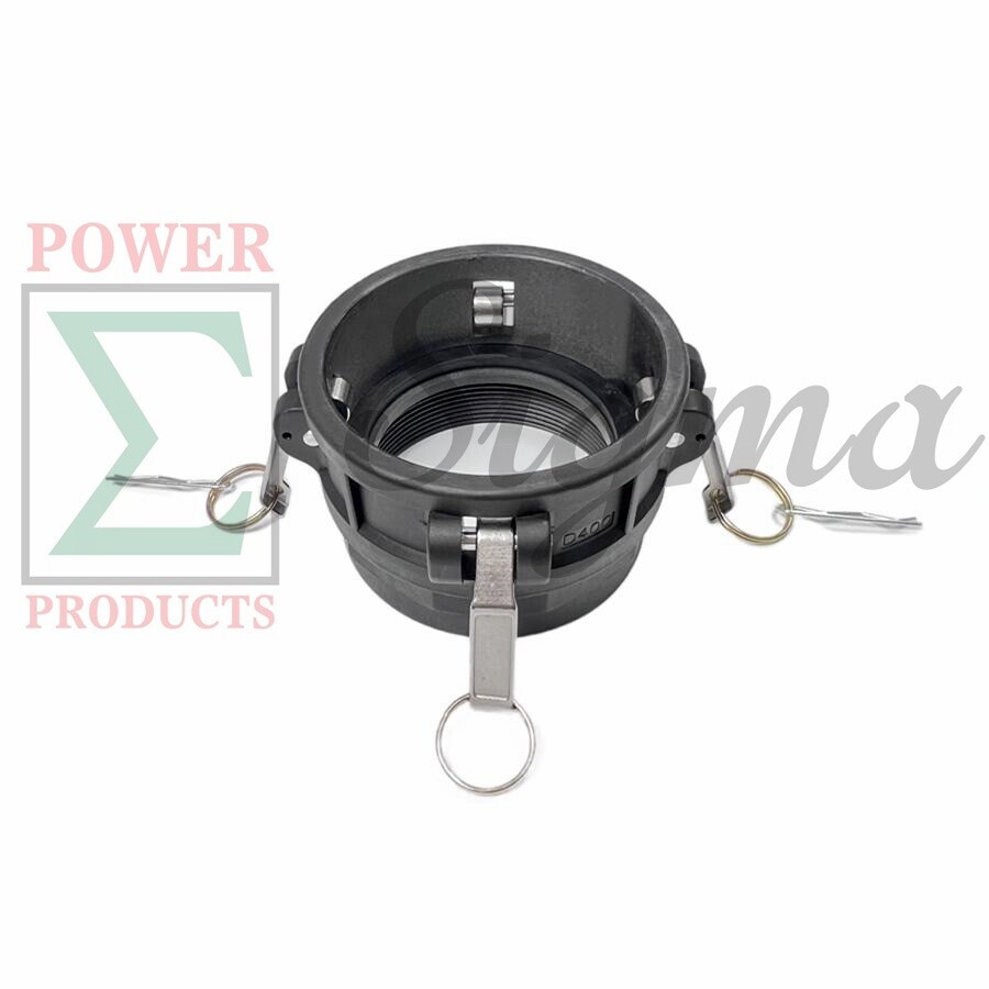 Sigma 4″ IN Poly Type D Camlock Groove Hose Fitting Female Coupler x Female NPT