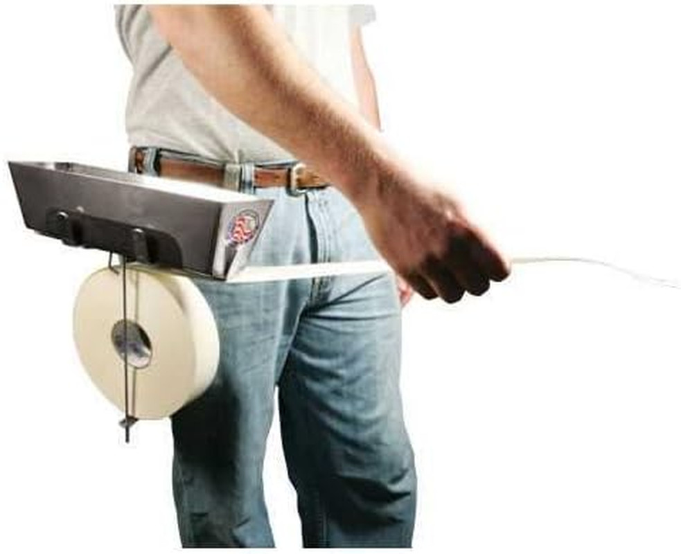 Drywall Mud Pan Holder and Tape Spool – . |Hooks to Belt for Hands-Free Taping (