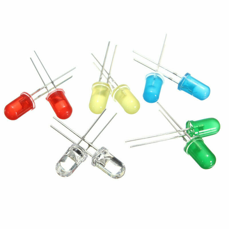 300pcs 3mm 5mm LED Light White Yellow Red Green Blue Emitting Assorted Diodes