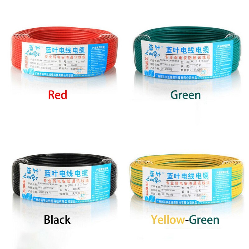 RV Cable PVC Electrical Wire Single Core Pure Copper Flexible Wire 0.3mm²~2.5mm²