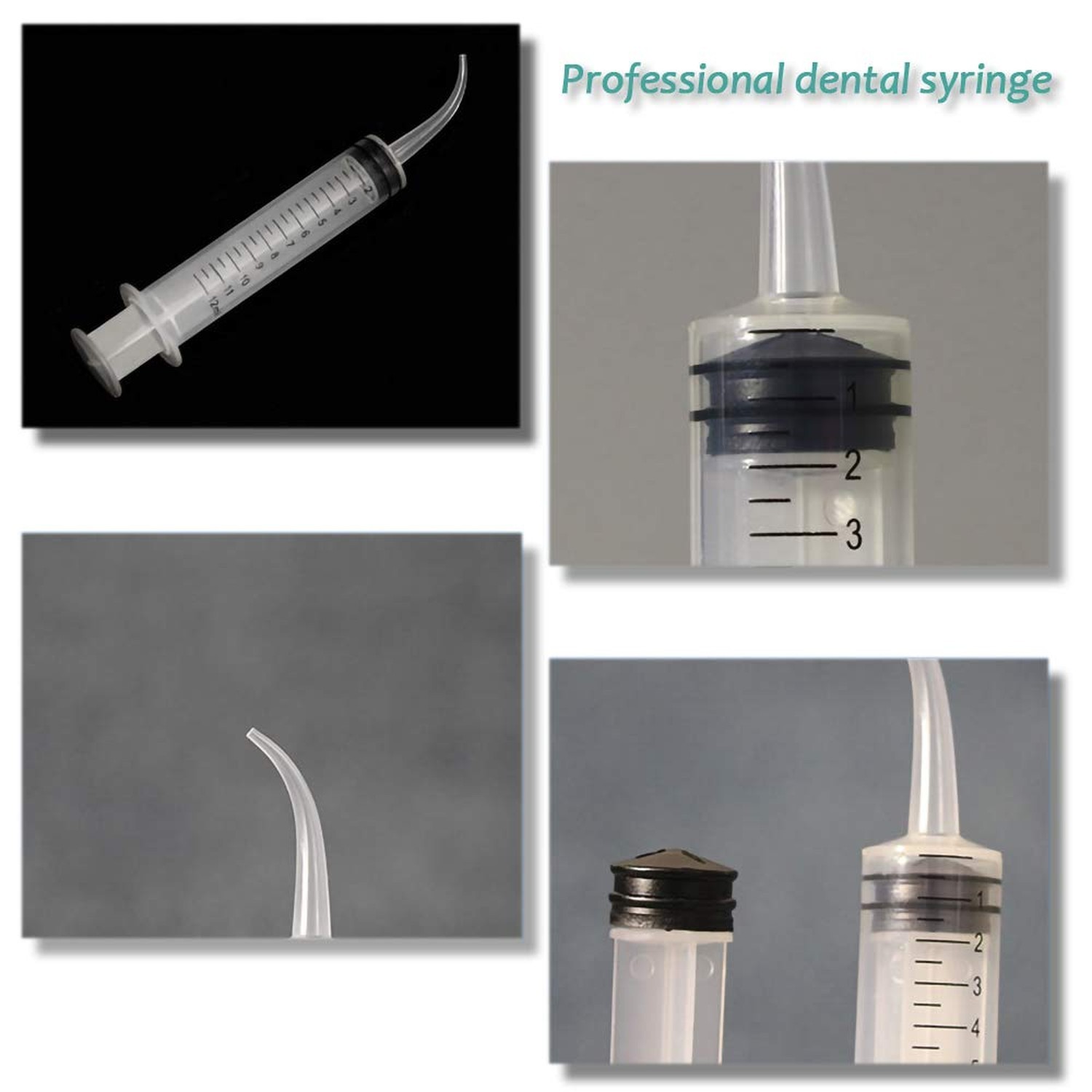 20 Pack Dental Syringe Disposable 12ml Dental Irrigation Syringe with Curved …