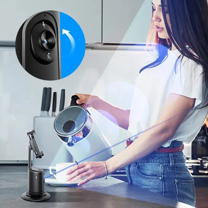 360 Auto Face Tracking Gimbal AI Smart Gimbal Face Tracking Auto Phone Holder Fo