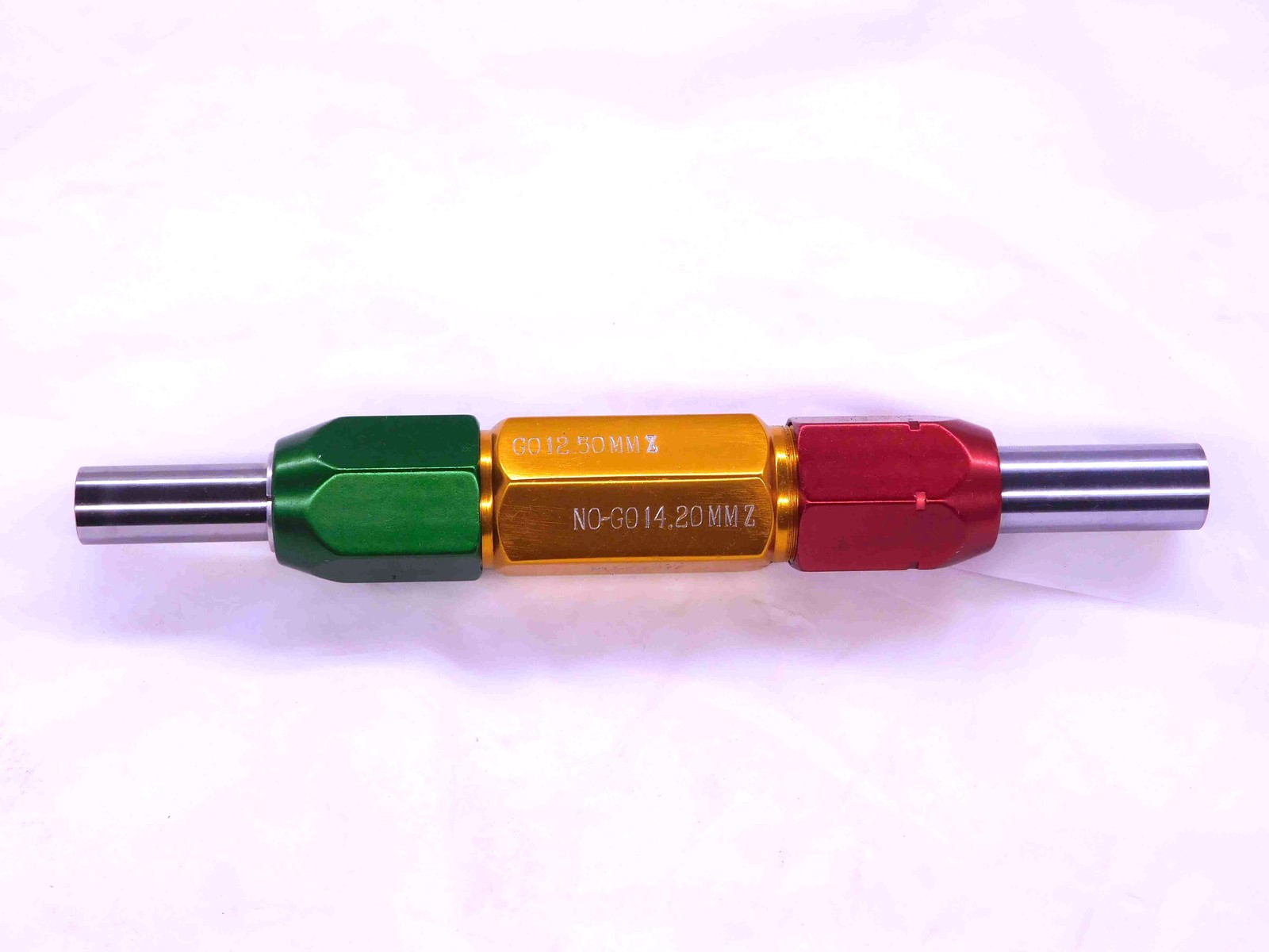 12.500 & 14.200 CL Z METRIC PIN PLUG GAGE GO NO GO ONSIZE 13 .5591 12.50 14.20