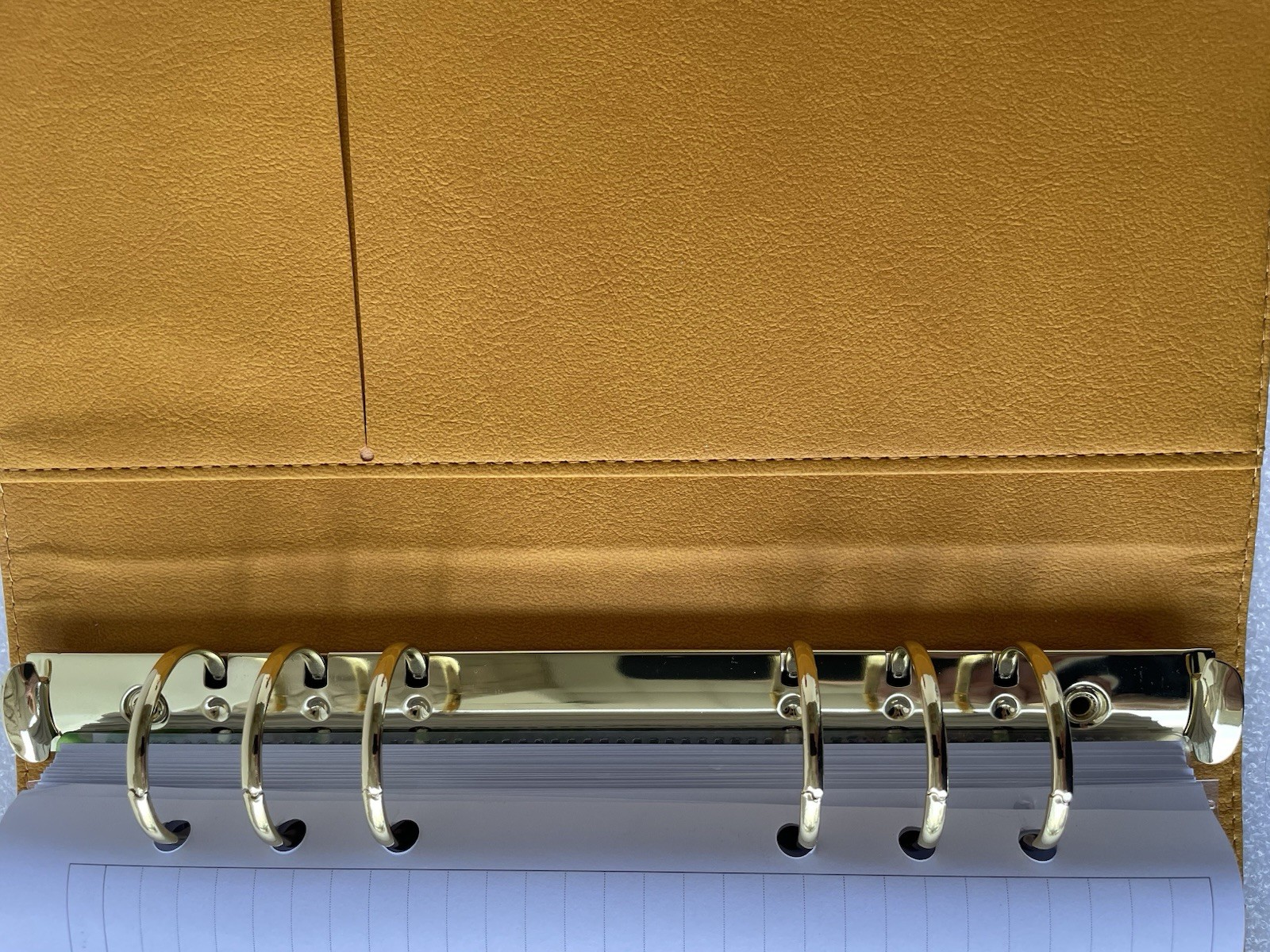 Erin Condren ~ Yellow Faux Leather Planner Binder 6-Ring – 1.25″ ~Snap ~ Perfect