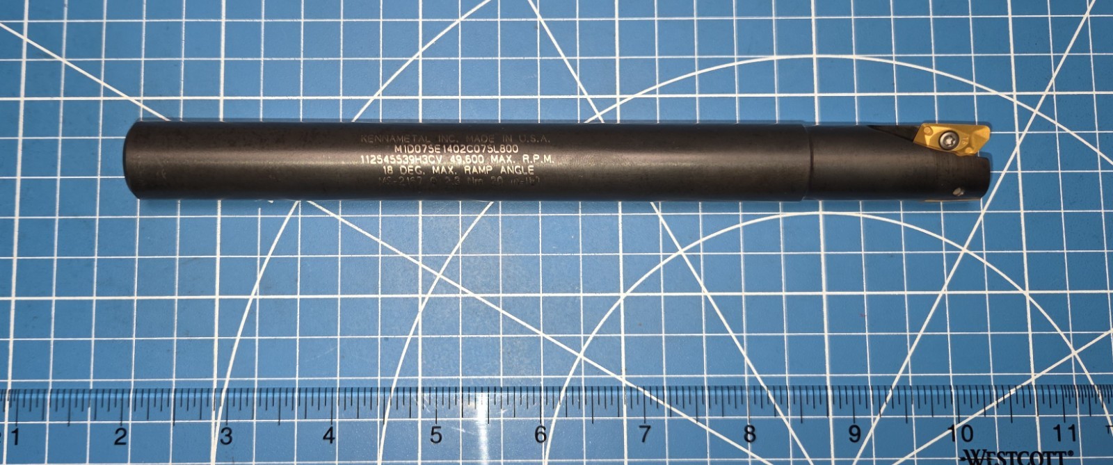 Kennametal 3/4″ Diameter Indexable Mill 1-14 LOIS M1D075E1402C075L800