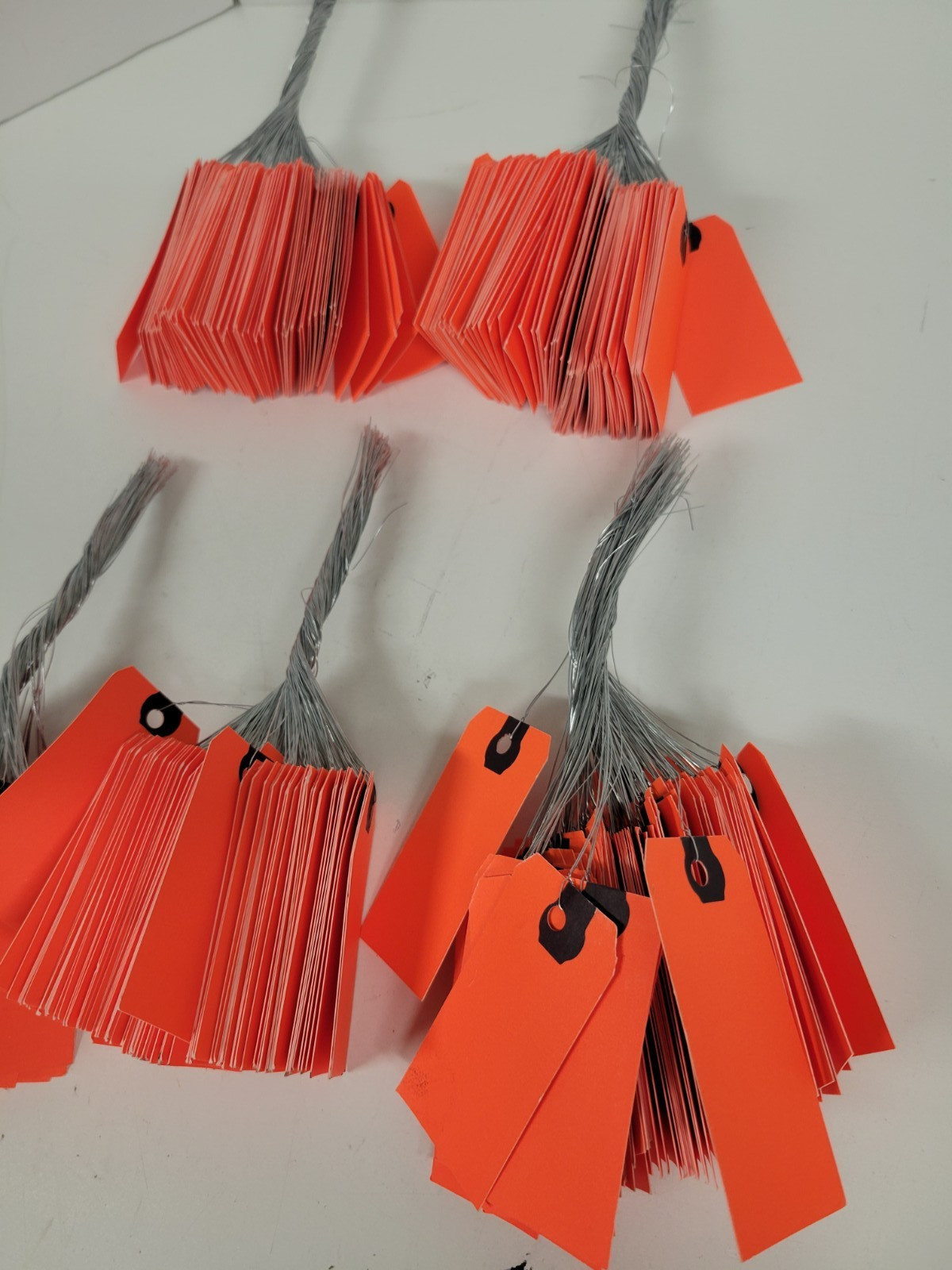 475 Orange Tags with Wire 3-1/4″ x 1-5/8″ Inventory Shipping Hang Tags