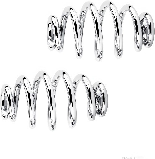 3 inch Barrel Coiled Solo Seat Springs for bobber, chopper Size: Chrome 3 inch