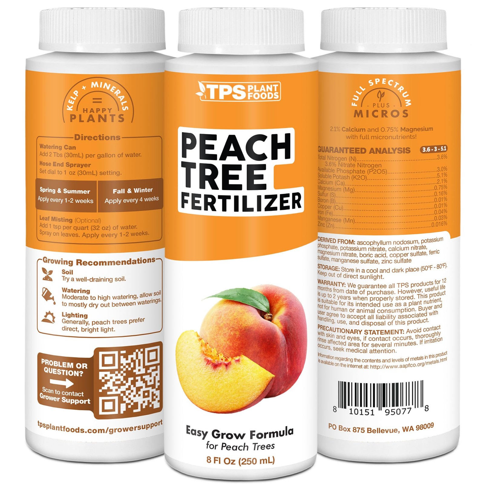 Peach Tree Fertilizer – Liquid Peach Tree Plant Food for Healthy Growth & Fruit