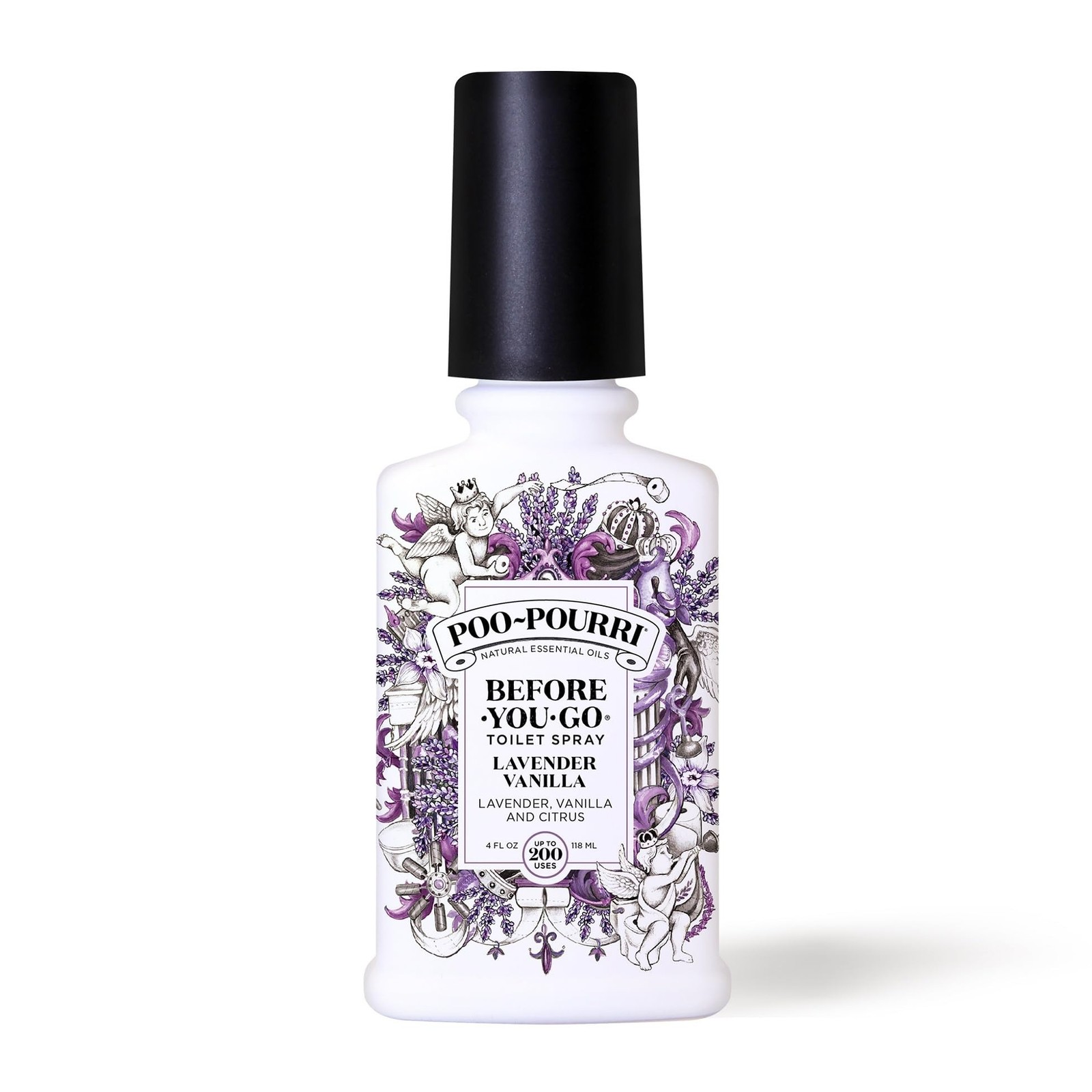 Poo-Pourri Before-You-Go Toilet Spray, Lavender Vanilla, 4 Fl Oz, Up to 200 U…