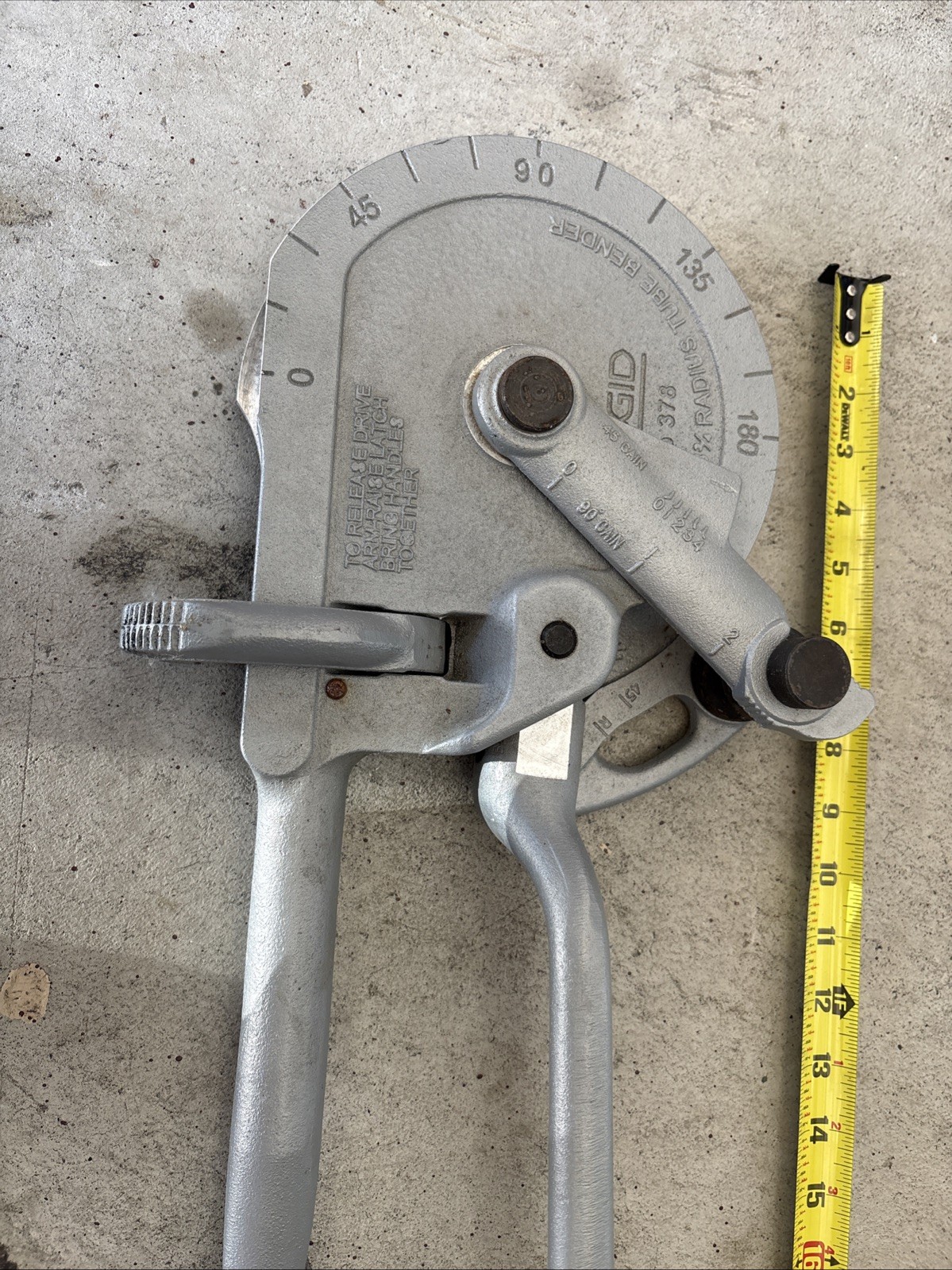 RIDGID Model 378 7/8in Geared Ratchet Tube Bender