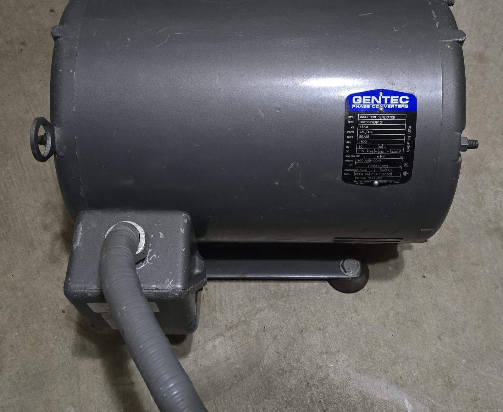 American Rotary Phase Converter AD20S – 20HP / 15kW and Operational Components