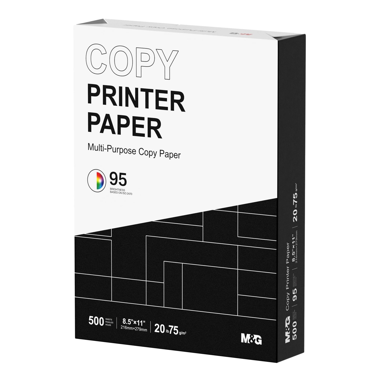 M&G Multipurpose Copy Printer Paper, 8.5 x 11, ‎1 Ream | 500 Sheets, White