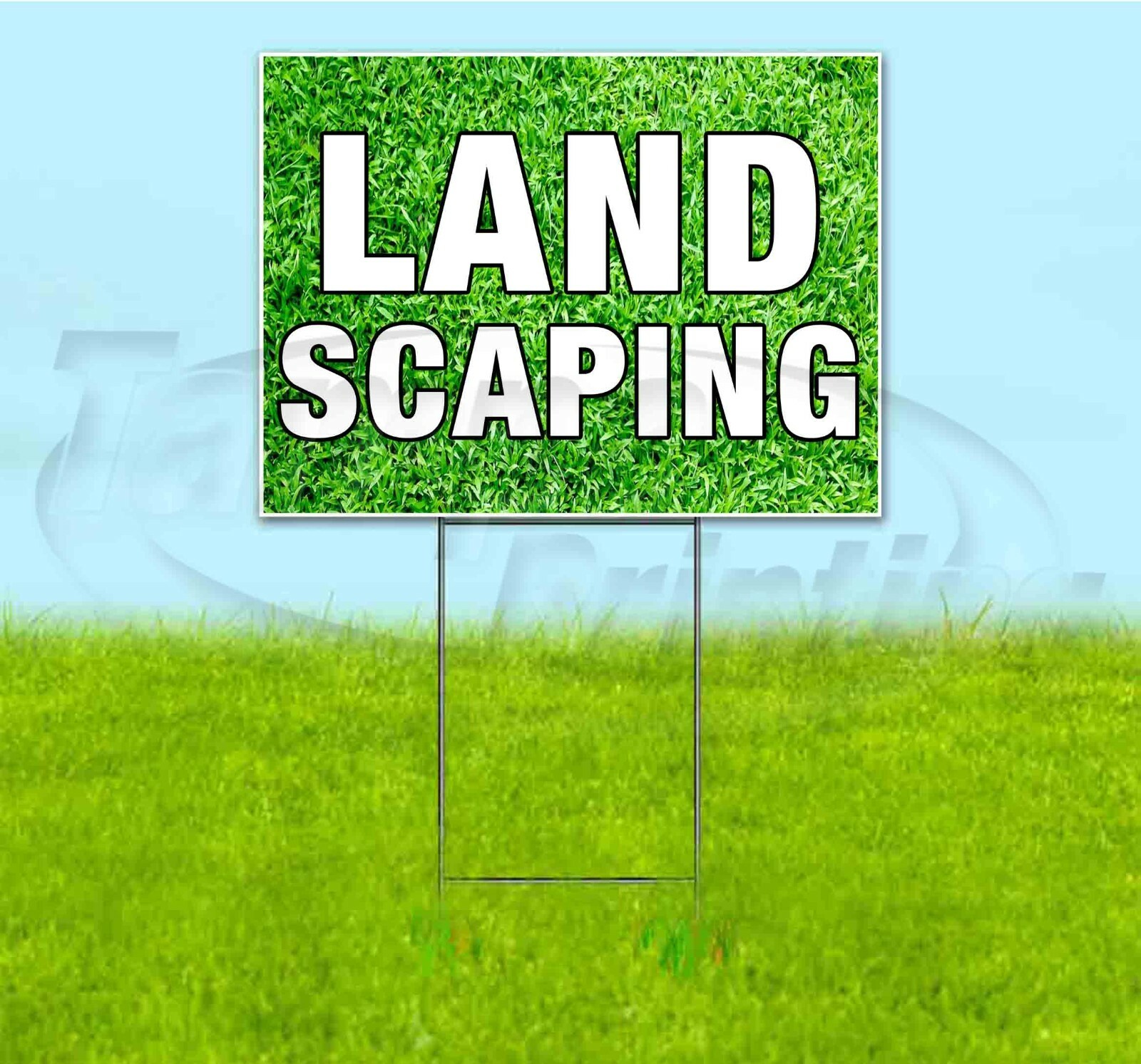 LANDSCAPING 18×24 Yard Sign WITH STAKE Corrugated Bandit USA BUSINESS GARDEN