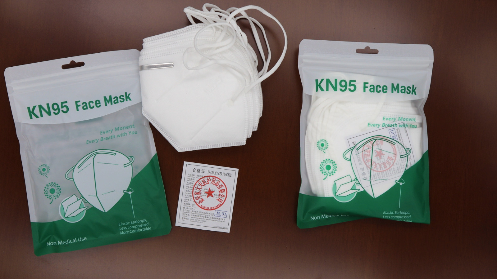 Bulk 50pcs KN95 Face Mask White 5 Layer Cup Dust Safety – New old stock – Read