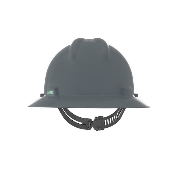 Msa Safety 454731 V-Gard Slotted Full Brim Hard Hat, Staz-On Suspension, Type