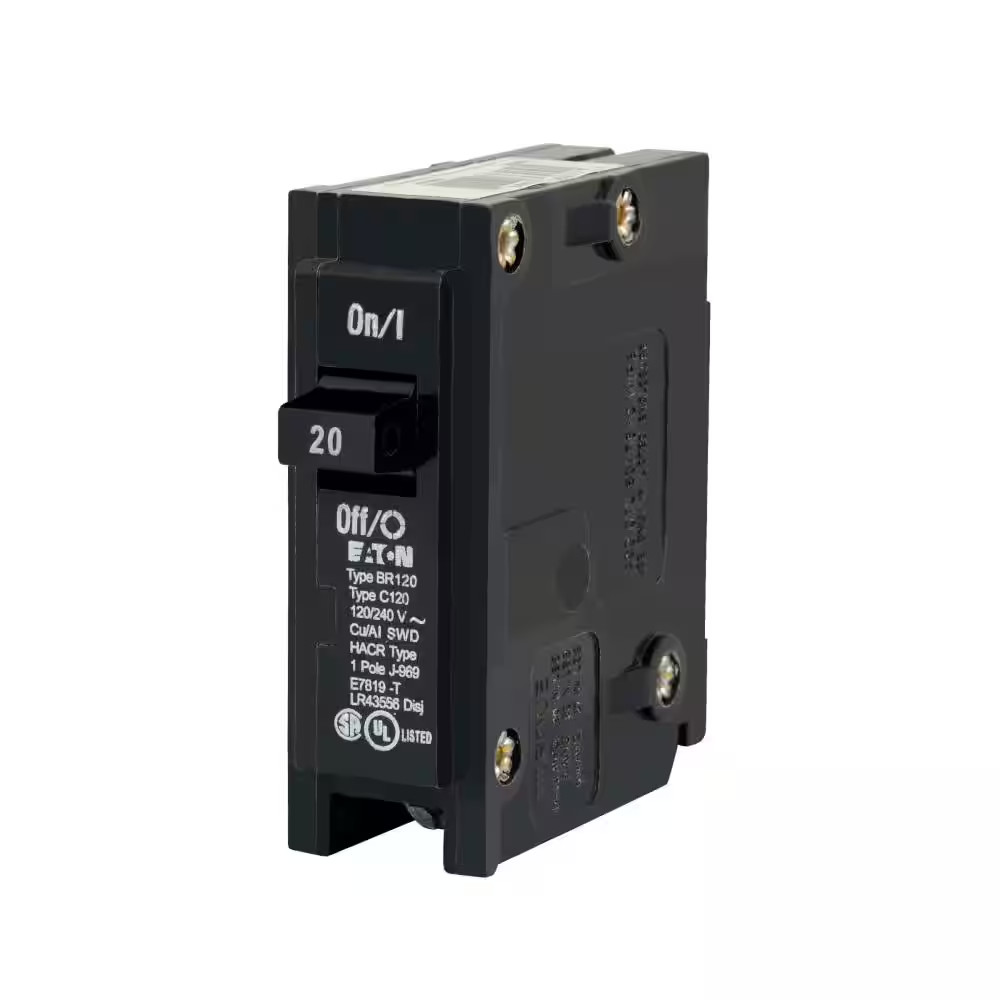 BR 20 Amp 120/240 Volts Single Pole Circuit Breaker