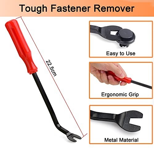 1240PCS Car Retainer Clips Kit- 32 Sizes Push Trim Fasteners & Remover Tool