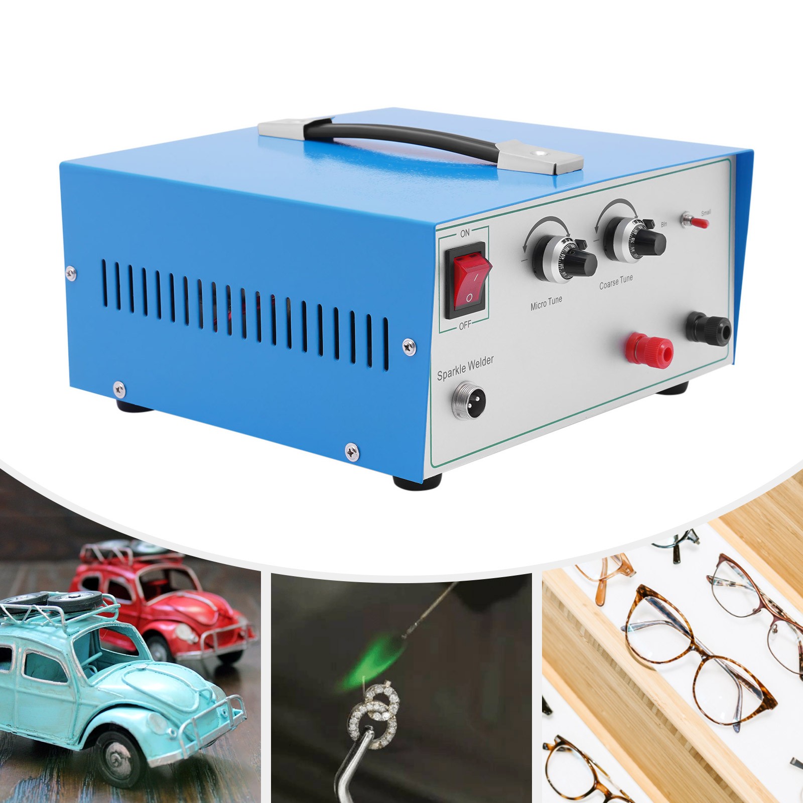 Electric Spot Welder Adjustable Jewelry Platinum Gold Welding Machine 80A 600W