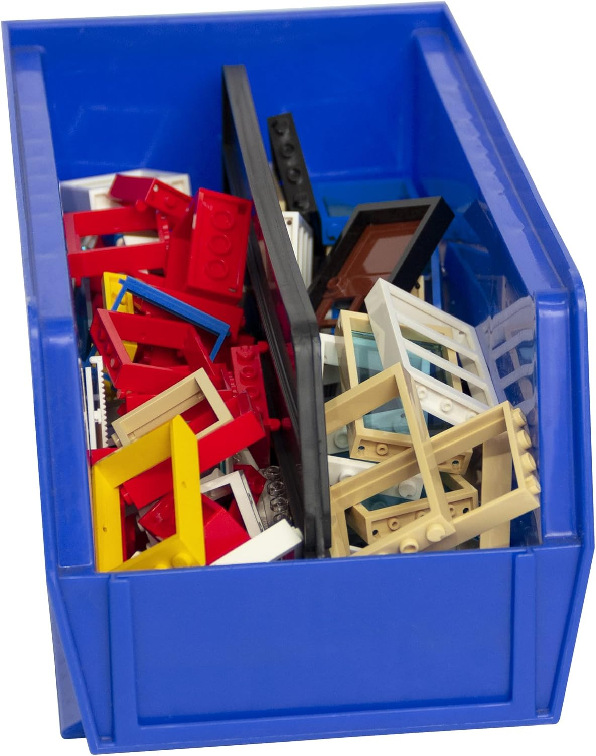 Red Stackable Storage Bins, 24-Pack, 5x4x3 Inch, Plastic Organizer Bins