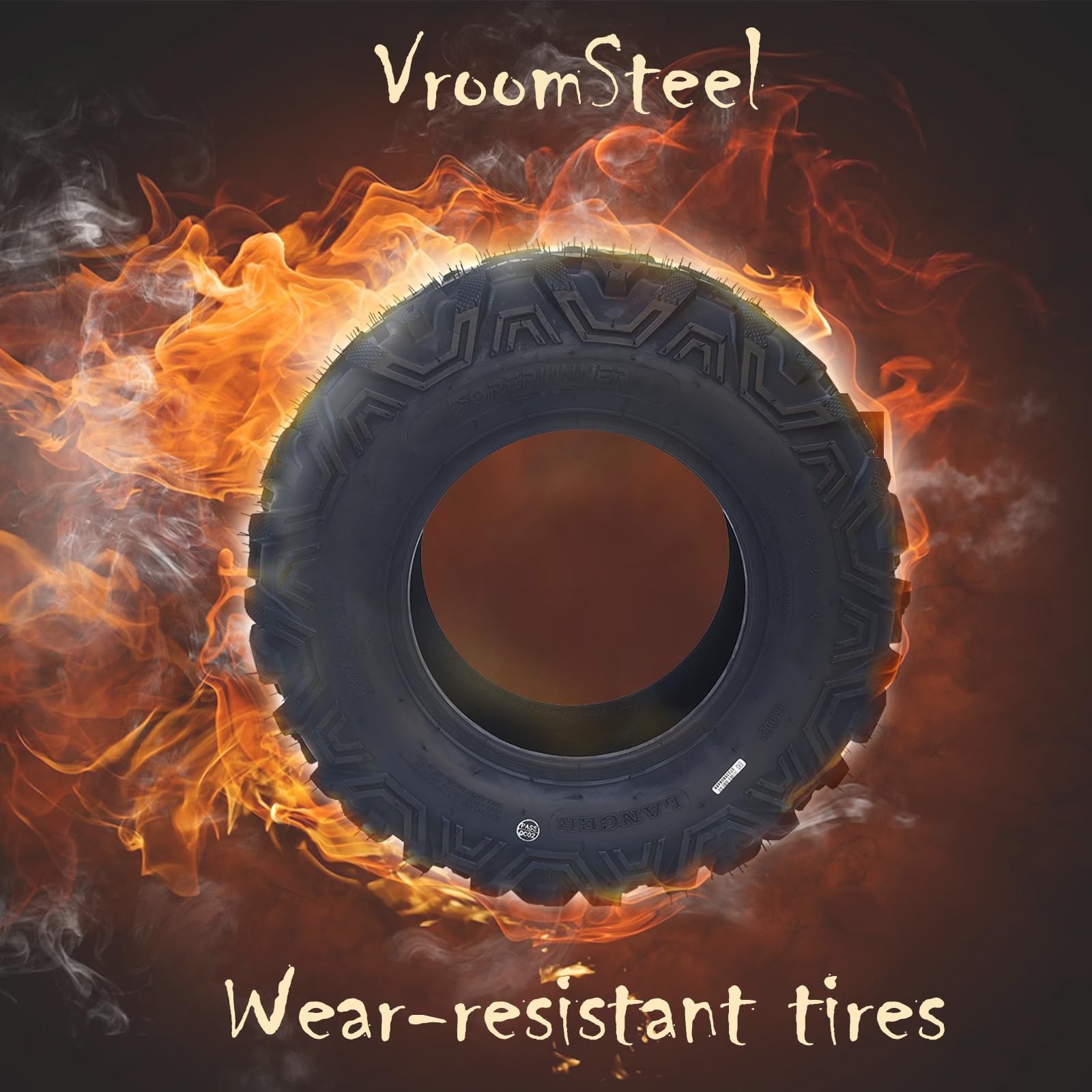 24×8-12 ATV UTV Tires Set of 2 6PR All-Terrain Off-Road Tubeless