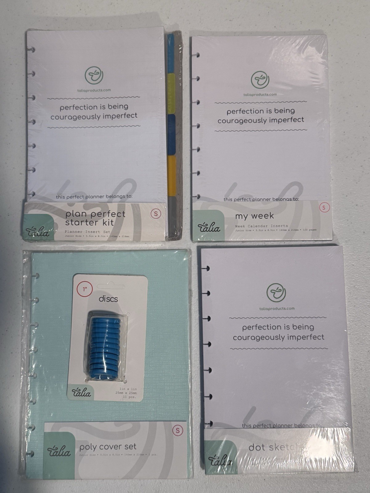 Talia Discbound Planner Insert Plan Perfect Starter Kit Weekly Sketch Cover Disc