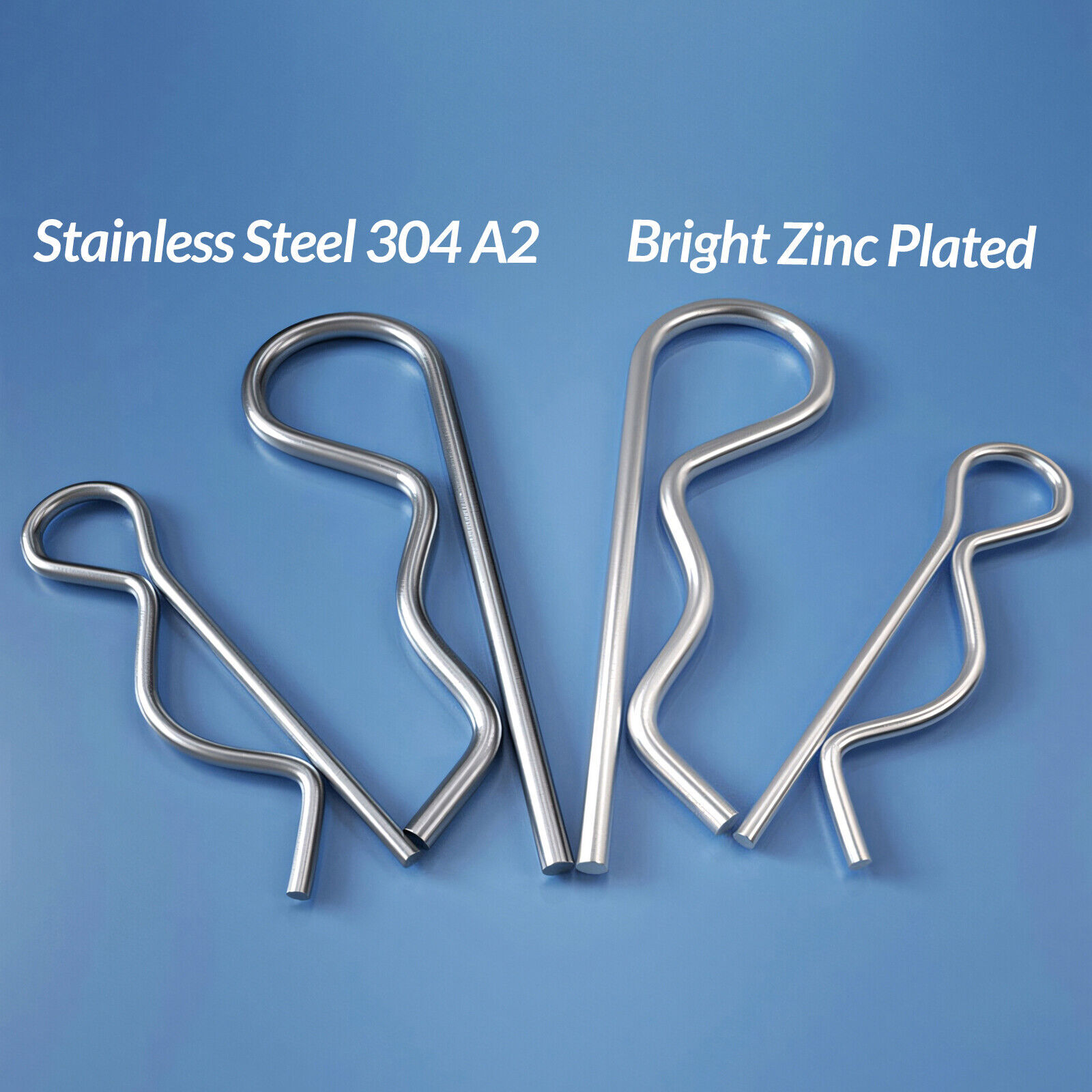 1mm 1.2mm 1.5mm 2mm 2.5mm 3mm 4mm – 6mm R Clip Stainless Steel 304 A2 Beta Pins