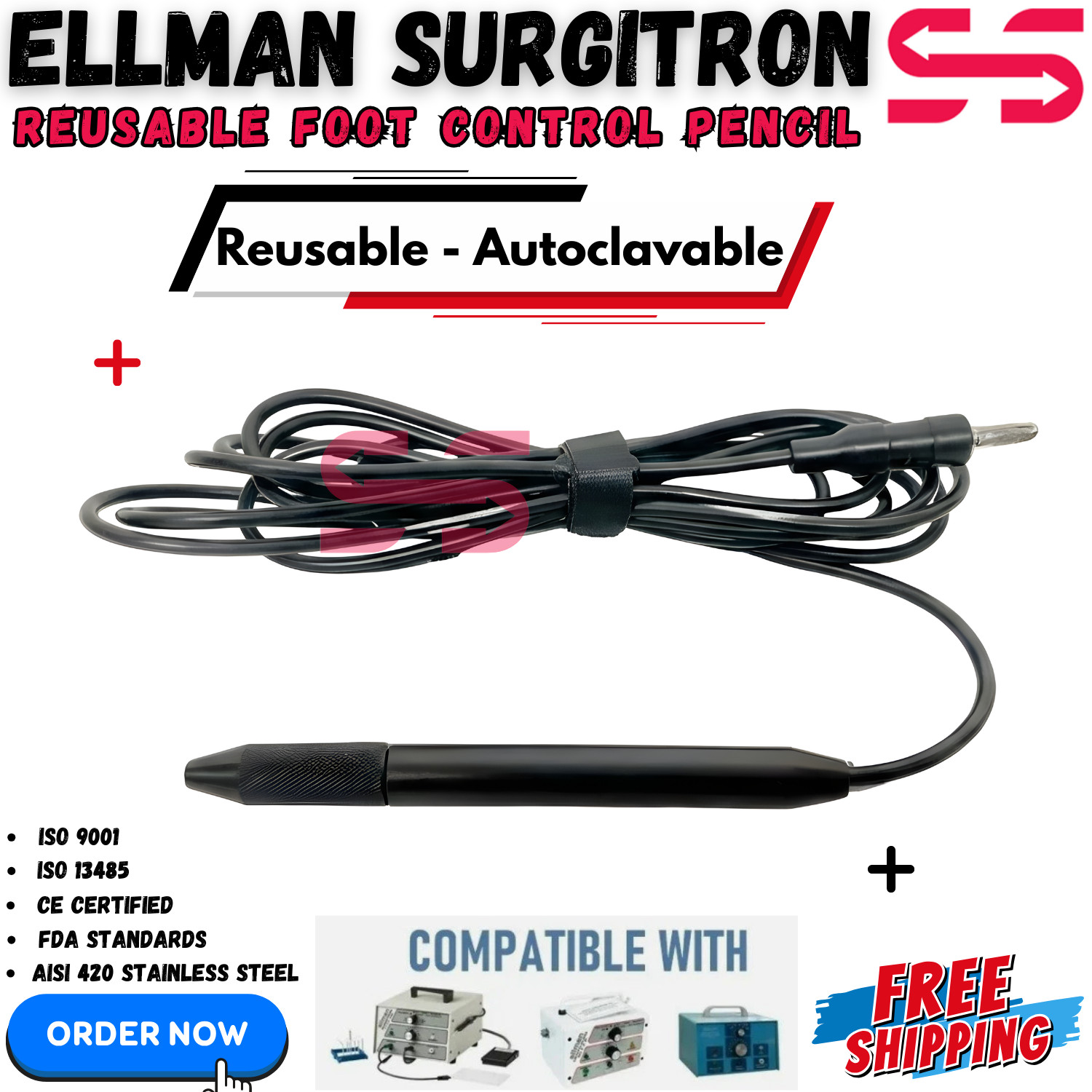 Ellman Surgitron FFPF Handpiece Reusable Autoclavable Cautery Pencil – FAST SHIP
