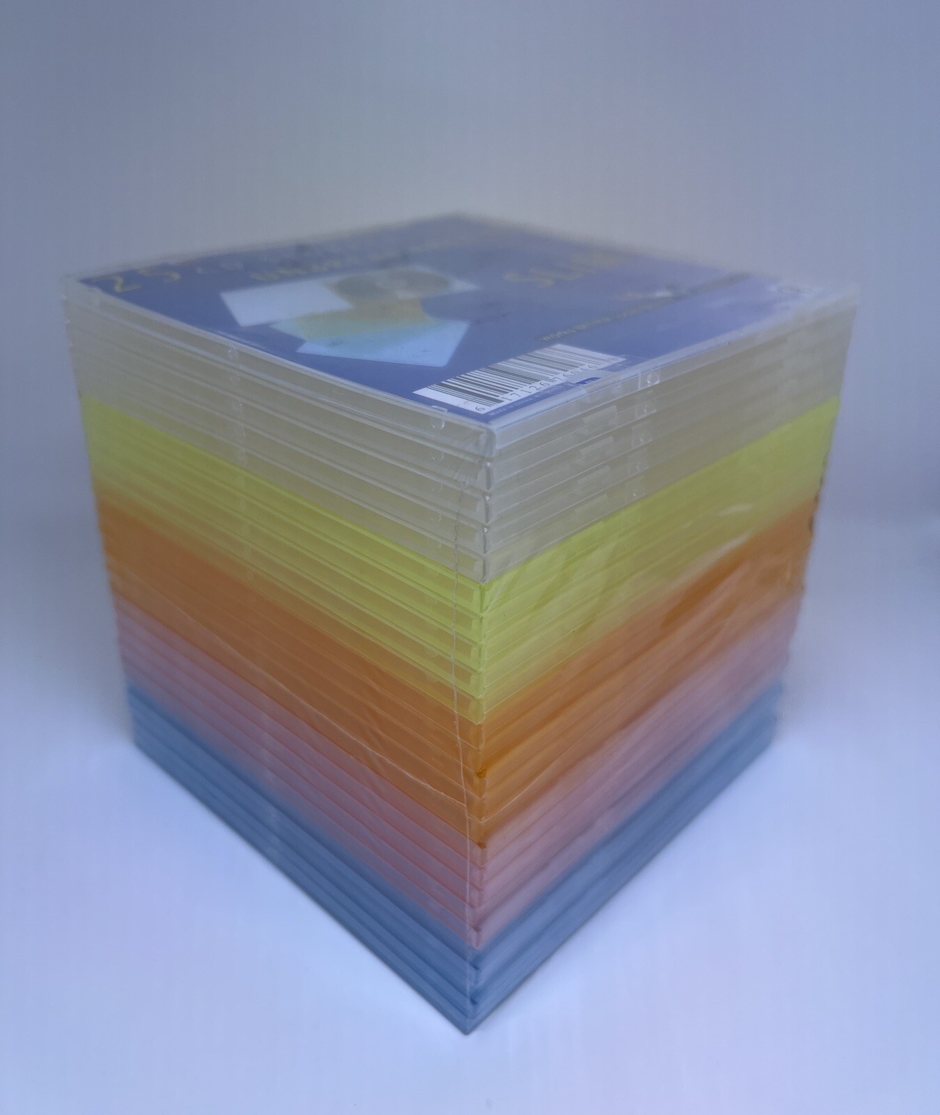 100 NEW 5.2MM SLIM SINGLE POLY CD CASE, 4 TABS, NO SLEEVE, 5 COLORS, PP-MS-SD5