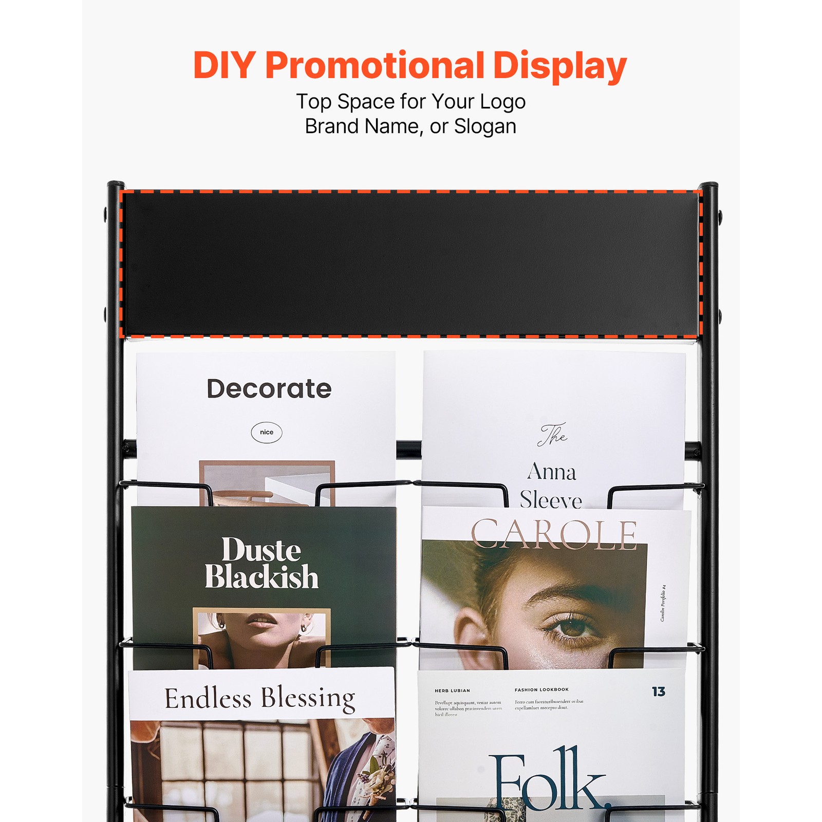 Uimoso 20-Pocket Magazine and Brochure Display Rack for Literature Organization