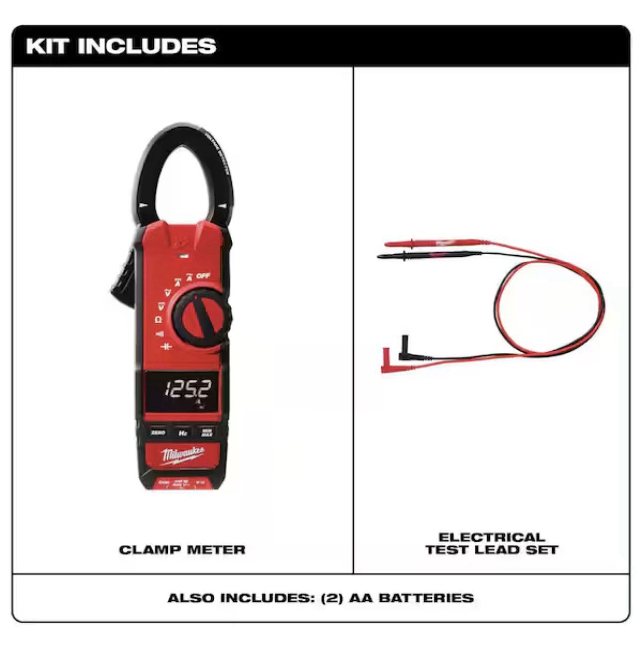 Milwaukee 2237-20 TRMS Clamp Meter Auto-Ranging CAT III 600V 600A 6000Ct