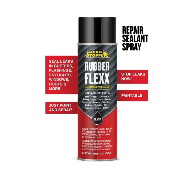 Rubber Flexx Leak Repair & Sealant Spray 18 Oz 100% Flexible Seal 2 Pack