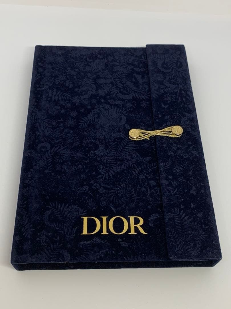 Christian Dior note notebook Navy Velvet cover