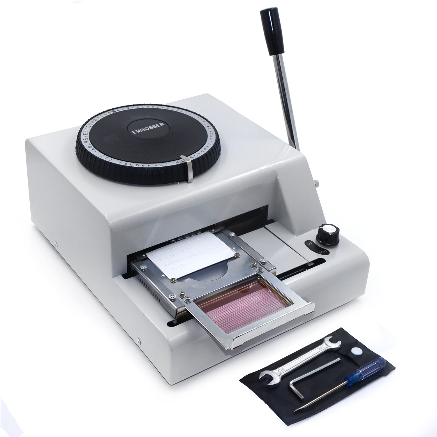 Embossing Machine 72-Characters Card Embosser Printer Code ID PVC Stamping Credi