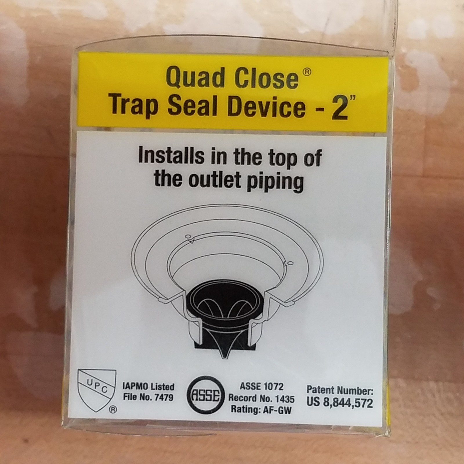 Jay R. Smith 2692-02 Stink Stopper, 12.0 GPM, 2″, Quad Close, Trap Seal – NEW