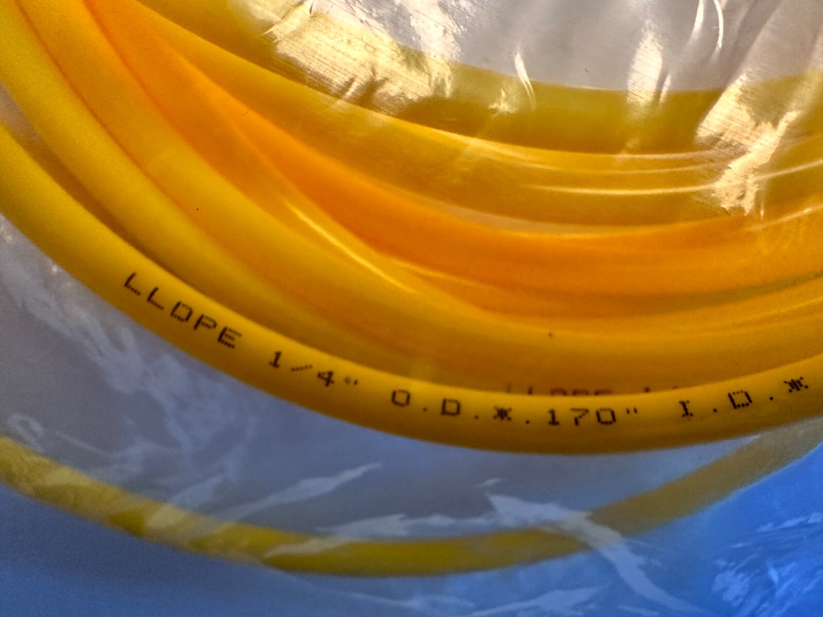1/4″ OD LLDPE Plastic Tubing Food Grade LLDPE 1/4″ Tubing 25 feet