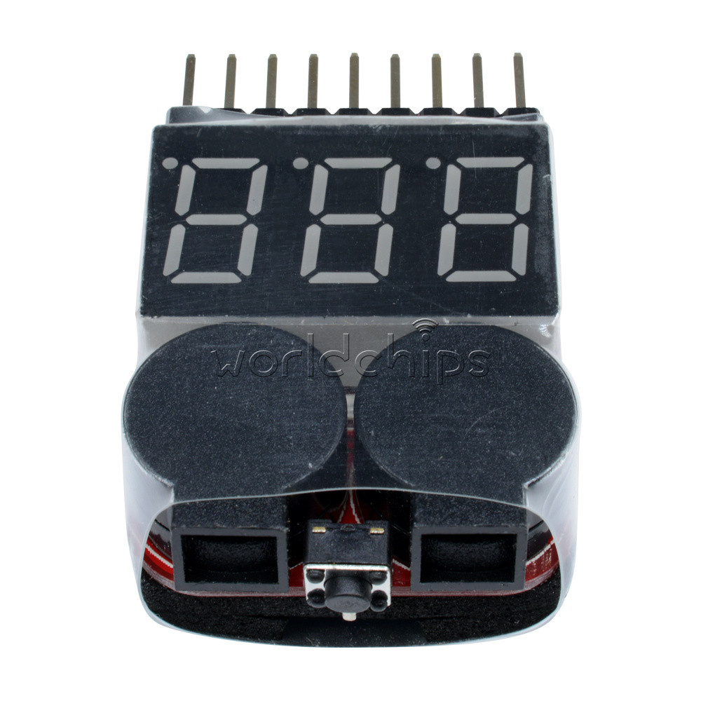 1S-8S RC Lipo Battery Low Voltage Alarm Buzzer Indicator Checker Tester LED