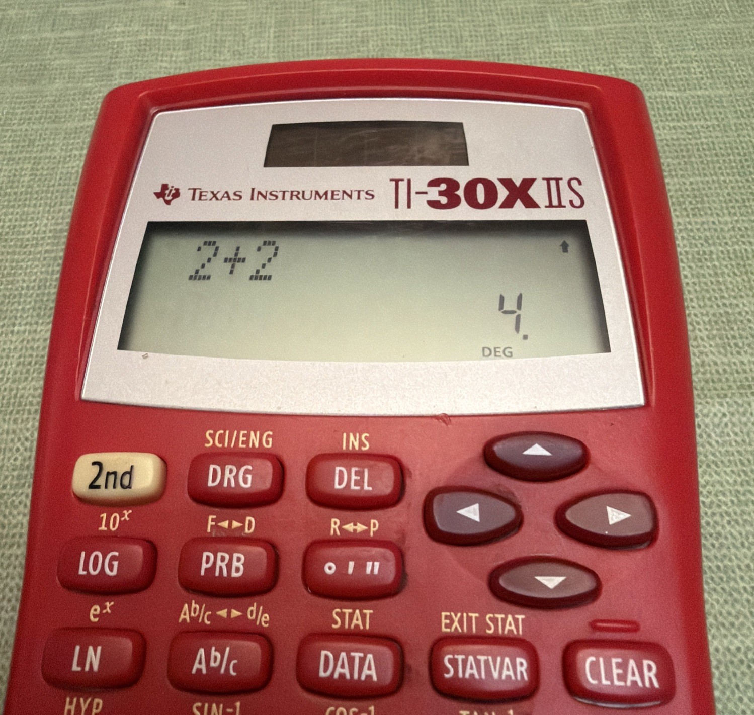 Texas Instruments TI-30XIIS Scientific Calculator Red with Sliding Case