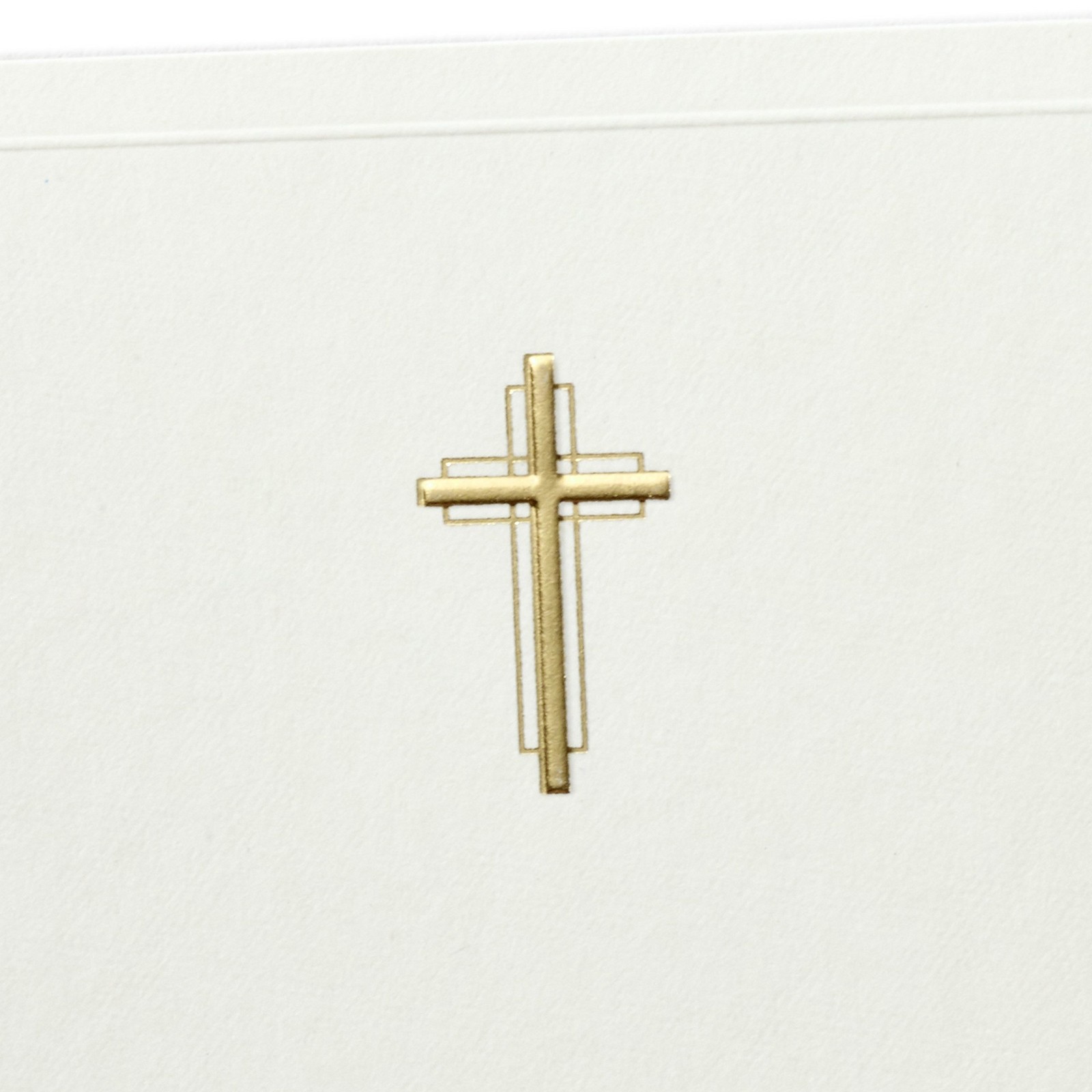 Hallmark Religious Blank Cards, Gold Cross (20 Cards 5.5″ x 4″,