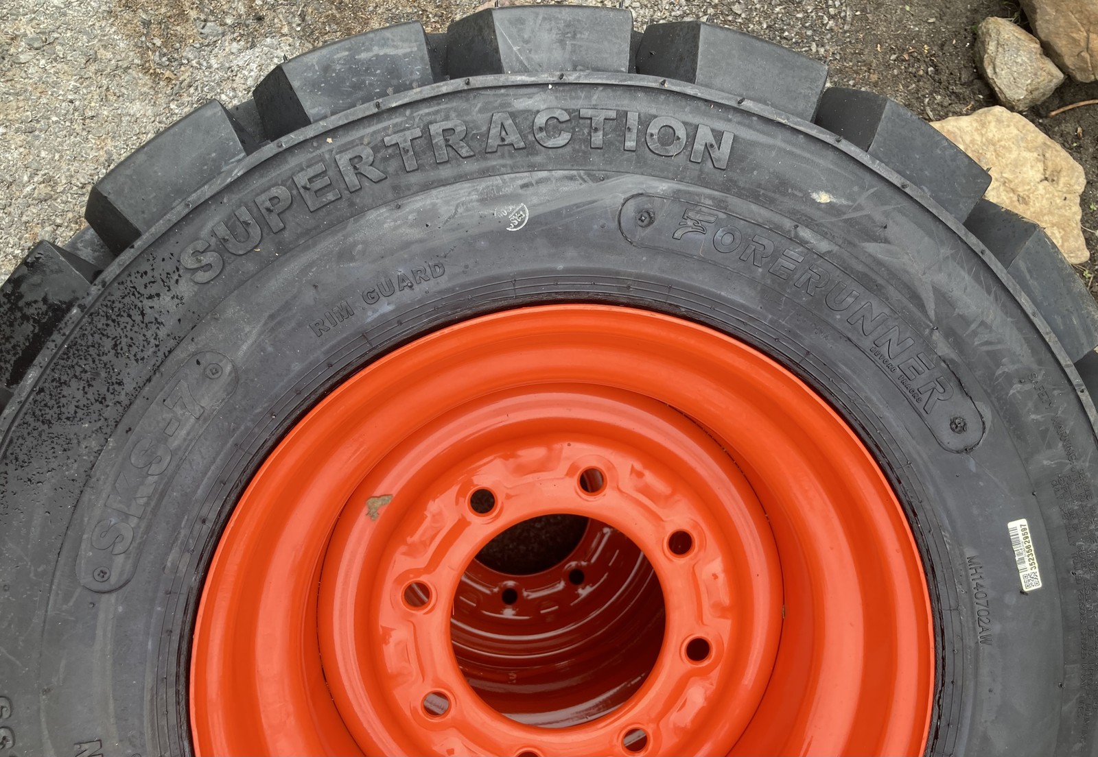 1 or 4-Heavy Duty 12-16.5 SKS-7 Skid Steer Tires/Rims for Bobcat & more-12X16.5