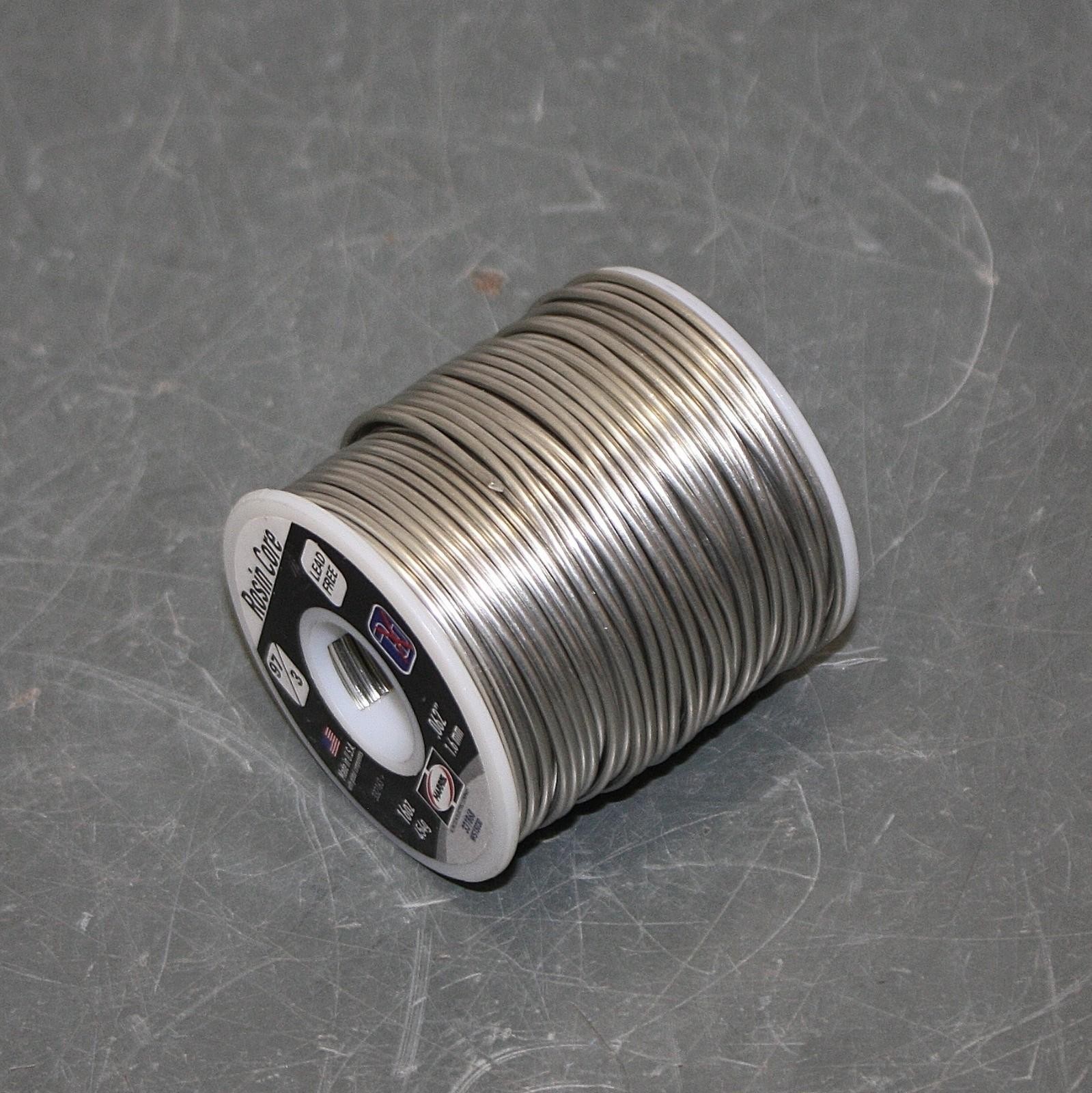 (1 lb) Harris 97/3 Rosin Flux Core Solder Wire 331868, 1/16″, 97% Tin, 3% Copper