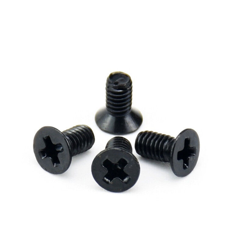 M2 M2.5 M3 M4 M5 M6 Black Steel Phillips Countersunk Head Machine Screws Bolts