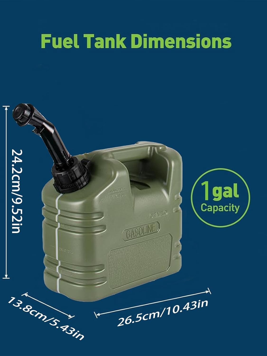 2 PCS Portable Fuel Caddy Diesel Tank 5 L/1 Gallon Diesel Storage Container Can
